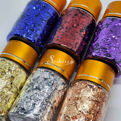 Metallic Foil Flakes set of 3 - Multicolor Flakes