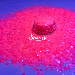 Fluorescent Magenta Chunky Glitter - Pink Glitter