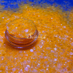 Fluorescent Orange Chunky Glitter - Orange Glitter