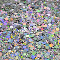 Stars Crossed Galaxy Holographic Chunky Glitter - Silver Glitter
