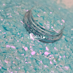 Mermaid Glass Chunky Glitter - Blue Glitter / Purple Glitter