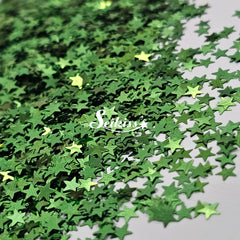 Green Stars - Glitter Glitter
