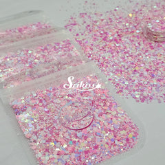 Kiss Pink Iridescent Chunky Glitter - Pink Glitter