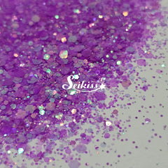 Heather Purple Iridescent Small Glitter - Purple Glitter