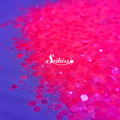 Fluorescent Magenta Chunky Glitter - Pink Glitter