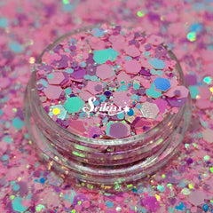 Kiss Pink Iridescent Chunky Glitter - Pink Glitter