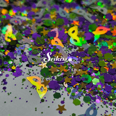 New Orleans Shape Glitter - Purple Glitter