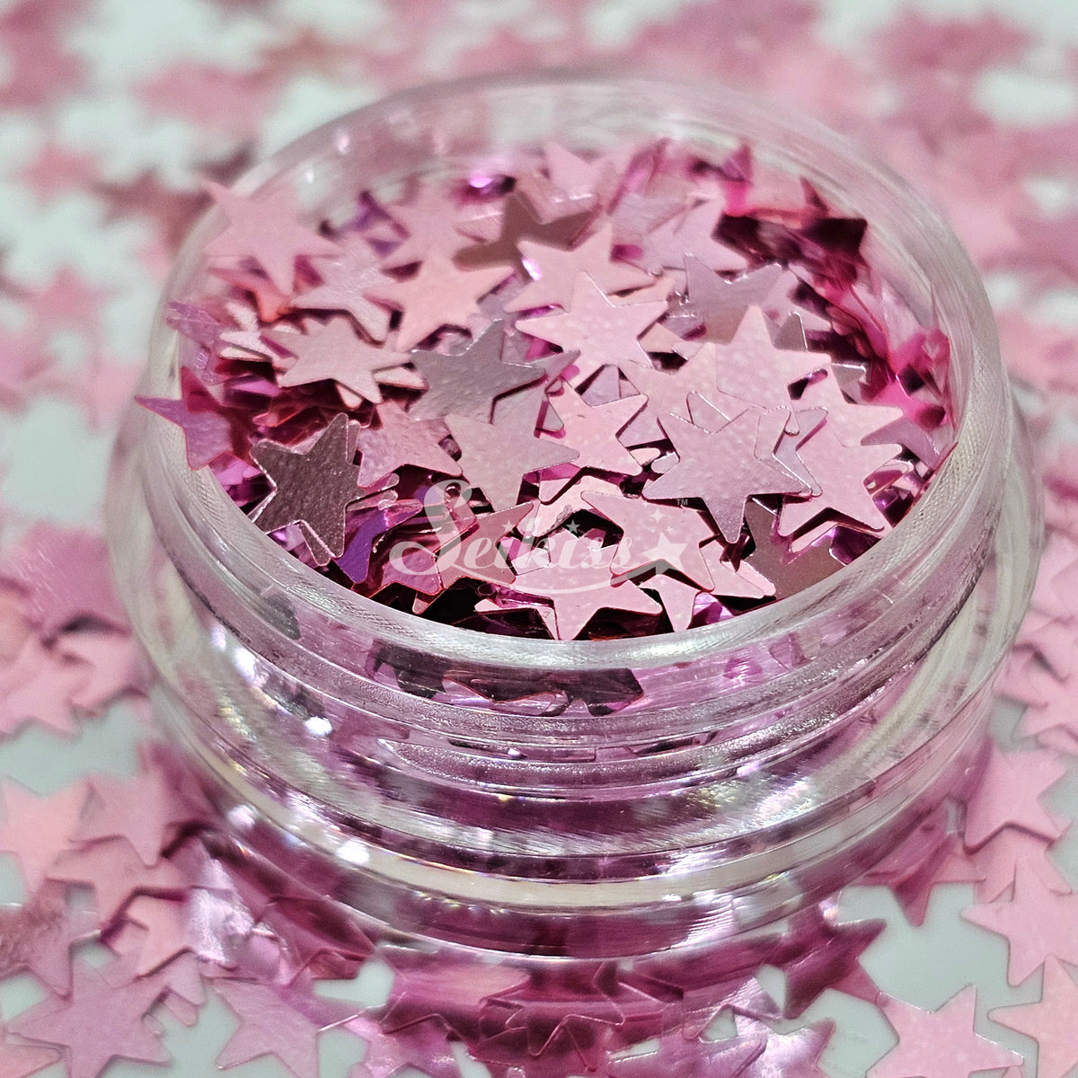 Pink Stars - Glitter Shape