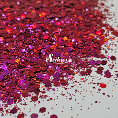 Razzleberry Chameleon Chunky Glitter - Red Glitter / Purple Glitter