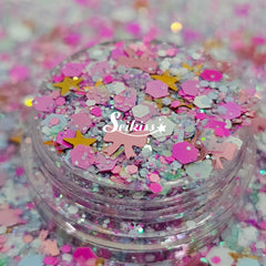 Ballerina Glitter Mix - Star and bow Shape Glitter
