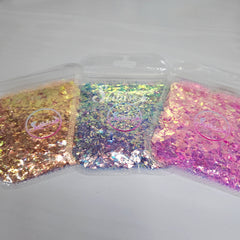 Flakes Glitter Bundle (Set of 3) - Purple, Pink and Gold Glitter