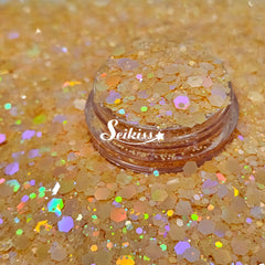 Apricot Chunky Glitter - Orange Glitter
