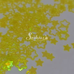 Yellow Kawaii Stars Shape Glitter -  Yellow Glitter
