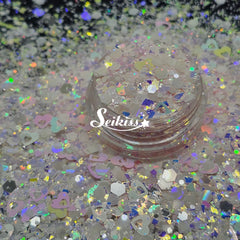 Sweetheart - White Iridescent Glitter