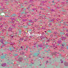 Kiss Pink Iridescent Chunky Glitter - Pink Glitter