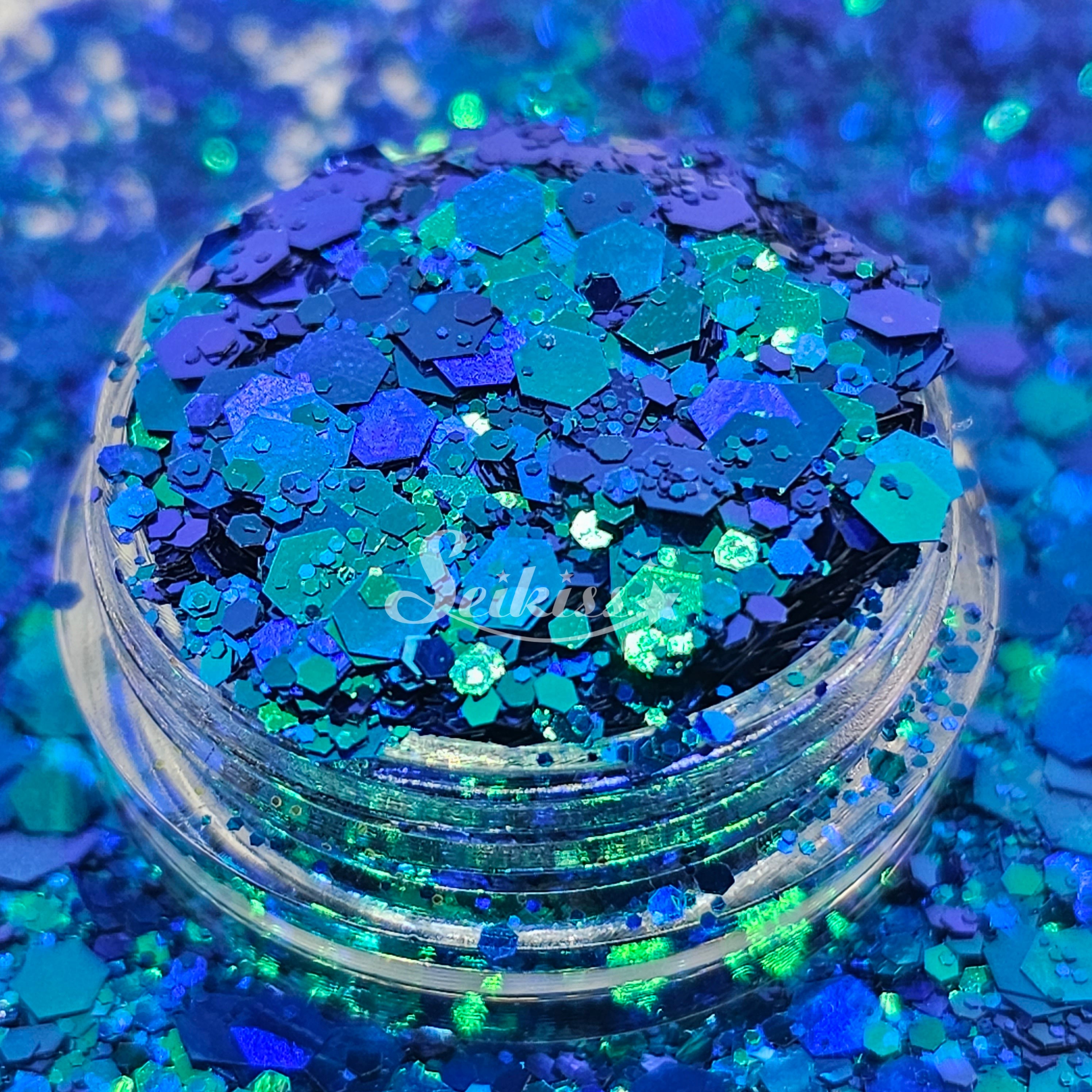 From The Sea Chameleon Chunky Glitter - Blue Glitter / Green Glitter