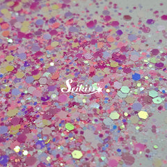 Kiss Pink Iridescent Chunky Glitter - Pink Glitter