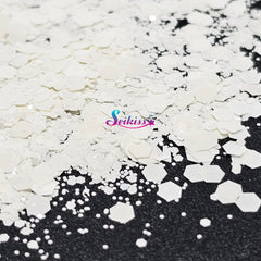 Vanilla Metallic Chunky Glitter - White Glitter