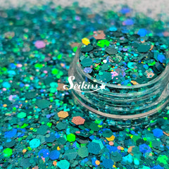 Sea View Holographic Chunky Glitter - Blue Glitter