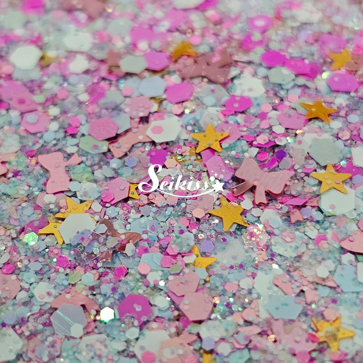 Ballerina Glitter Mix - Star and bow Shape Glitter