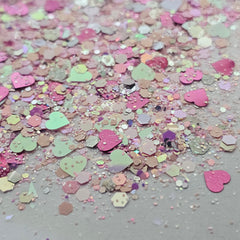 In Love - Pink Glitter with Hearts