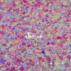Kiss Pink Iridescent Chunky Glitter - Pink Glitter