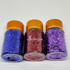 Metallic Foil Flakes set of 3 - Multicolor Flakes