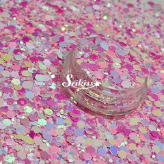 Kiss Pink Iridescent Chunky Glitter - Pink Glitter