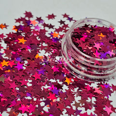 Fuchsia Stars - Glitter Shape