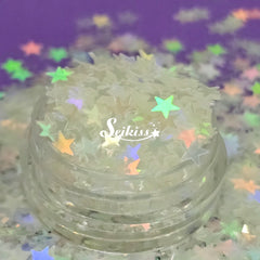 Frost White Stars - White Glitter