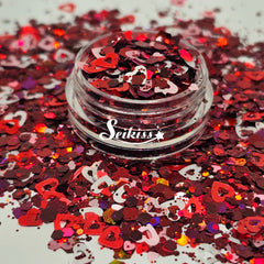 House of Hearts Glitter - Pink & Red Glitter
