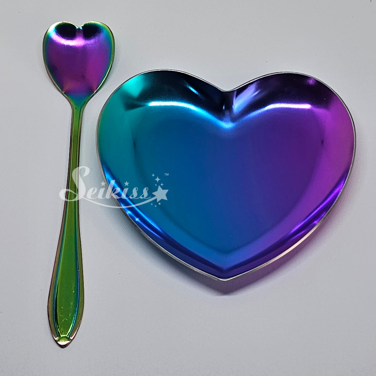 Heart Tray and Spoon Set for Craft