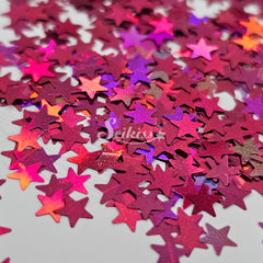 Fuchsia Stars - Glitter Shape