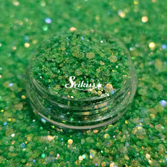 Kelly Green Iridescent Chunky Glitter - Green Glitter