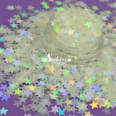 Frost White Stars - White Glitter