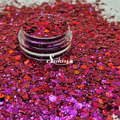 Razzleberry Chameleon Chunky Glitter - Red Glitter / Purple Glitter