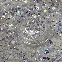 Diamond Metallic Chunky Glitter - White Glitter