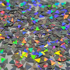 Silver Holo Triangles Shape Glitter - Silver Glitter