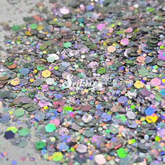 Stars Crossed Galaxy Holographic Chunky Glitter - Silver Glitter