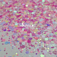 Kiss Pink Iridescent Chunky Glitter - Pink Glitter