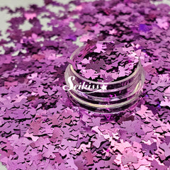 Purple Bows Shape Glitter - Purple Glitter