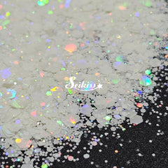 Arctic Holographic Chunky Glitter - White Glitter