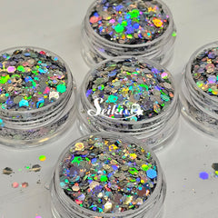 Nickel Galaxy Holographic Chunky Glitter - Silver Glitter