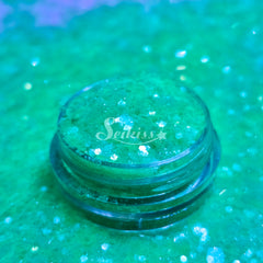 Fluorescent Green Chunky Glitter - Green Glitter