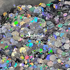 Nickel Galaxy Holographic Chunky Glitter - Silver Glitter