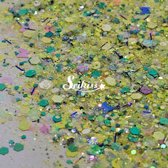 Yellow Spring Glitter Mix - Butterfly Shape Glitter