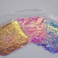 Flakes Glitter Bundle (Set of 3) - Purple, Pink and Gold Glitter