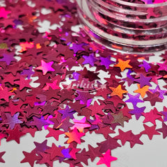 Fuchsia Stars - Glitter Shape