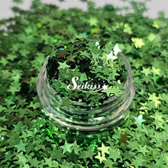 Green Stars - Glitter Glitter