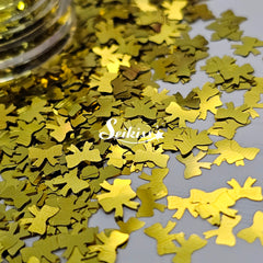 Gold Bows Shape Glitter - Gold Glitter